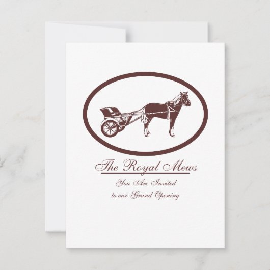 Horse en Buggy Logo Kaart (Voorkant)
