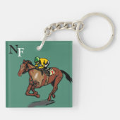 Horse en Jockey Sleutelhanger (Achterkant)