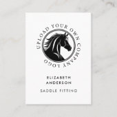 Horse Equestrian Business Logo QR Code Visitekaartje (Voorkant)