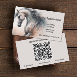 Horse Equestrian QR Code Visitekaartjes