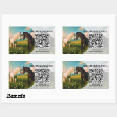 Horse Equine Business Stickers met QR-code (Vel)