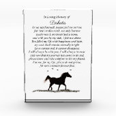 Horse Equine Memorial Tribution Custom Name Fotoblokken (Voorkant)