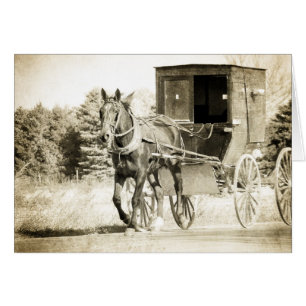 Horse et Buggy Sepia Toutes les occasions Carte de
