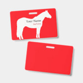 Horse Event Name Badge (Voor- en achterkant)