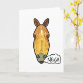 Horse Face Neigh Kaart (Gele Bloem)