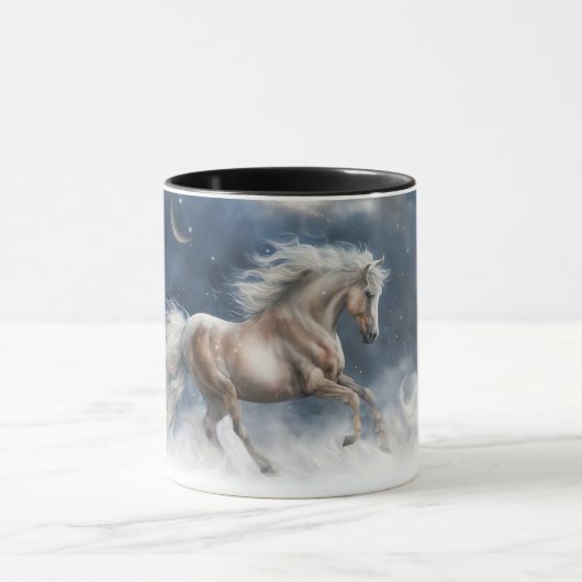 Horse Fantasy Night Crescent Moon  look Mok (Midden)