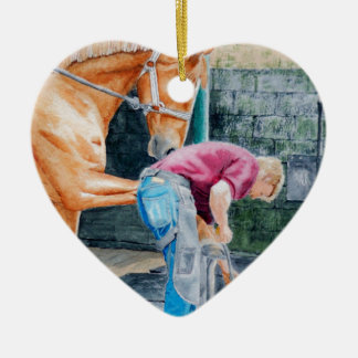 Horse Farrier Keramisch Ornament