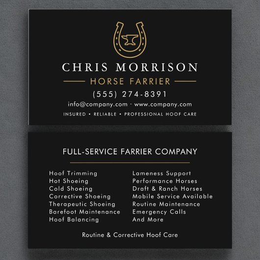 Horse Farrier  Visitekaartje