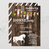 Horse fête d'anniversaire Invitation (Devant / Derrière)