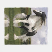 Horse Fleece Blanket Deken (Voorkant (Horizontaal))