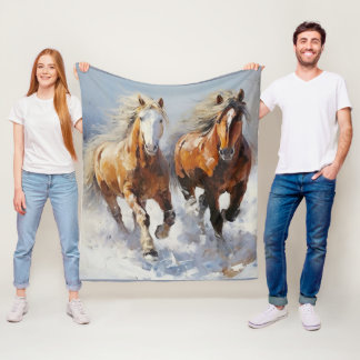 Horse Fleece Deken
