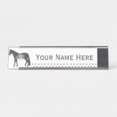 Horse floral itinérant Plaque de nom personnalisab (Devant)