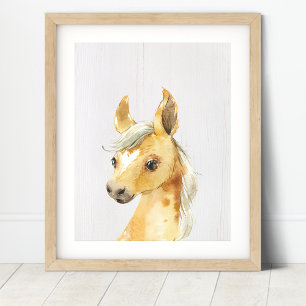 Horse Foal Boerderij Nursery Art Print