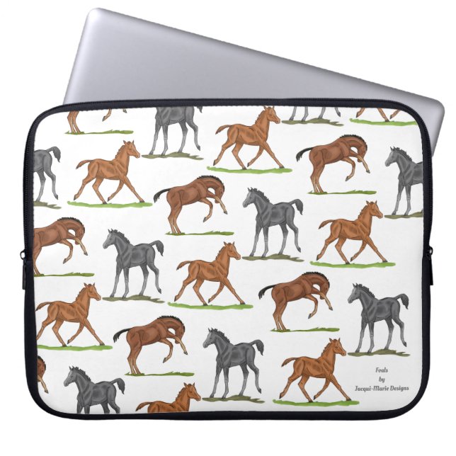 Horse Foals Laptop Sleeve (Voorkant)