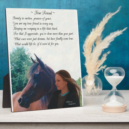 Horse Friend Poem Plaque Fotoplaat (Zijkant)
