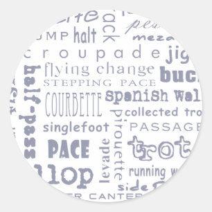 Horse Gaits Ronde Sticker