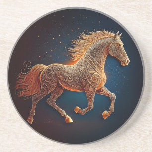 Horse Galloping Zandsteen Onderzetter