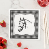 Horse Gingham Servet (Insitu)