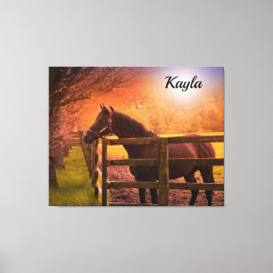 Horse Girl Canvas Afdruk