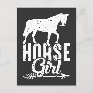 Horse Girl Horseback Riding Cowgirl Passion Briefkaart