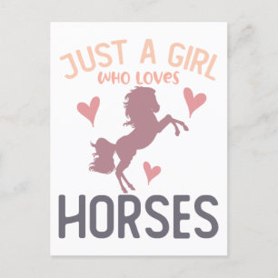 Horse Girl is gewoon een meisje dat van paardenpes Briefkaart