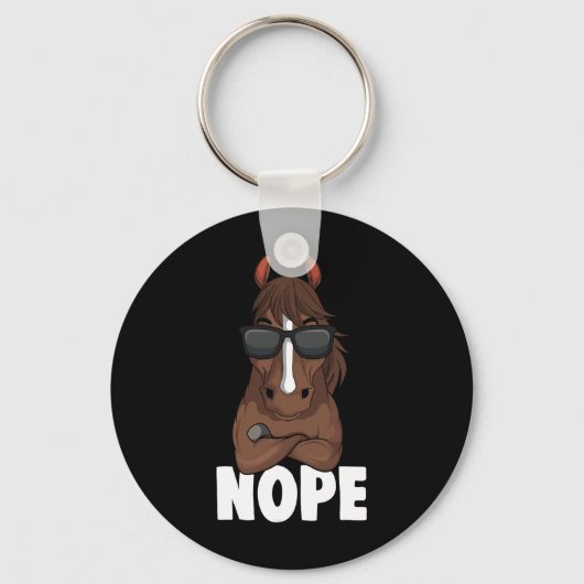 Horse Girl Nope Women Horseback Riding Sleutelhanger (Voorkant)