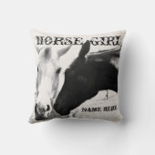 Horse Girl personaliseren  Kussen (Achterkant)