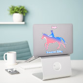 Horse Girl Sticker (Laptop op bureau)