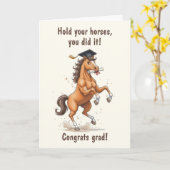 Horse Graduation Kaart (Gele Bloem)