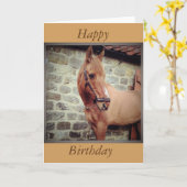 Horse Greetings Kaart (Gele Bloem)