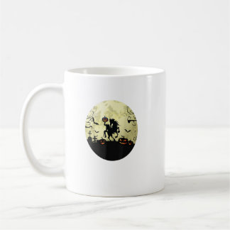 Horse Halloween Headless Horseman Pumpkin and Moon Koffiemok