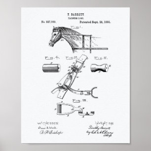 Horse Harness Loop 1885 Patent Art — Witboek Poster