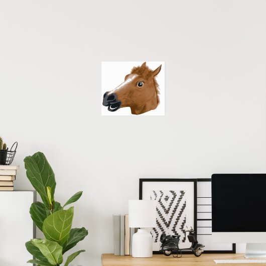 Horse Head Creepy-masker Poster (Thuiskantoor)