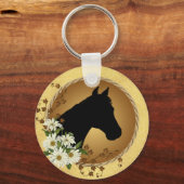Horse Head Silhouette Sleutelhanger (Voorkant)