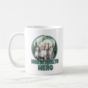 Horse Health Hero, Paardensport Witte Paarden Koffiemok