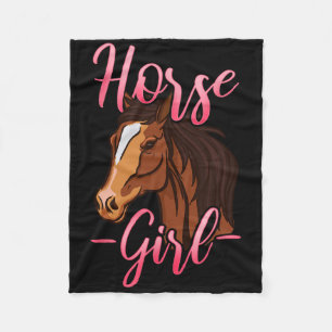 Horse Horseback Riding Equestrian Show Jumping Fleece Deken