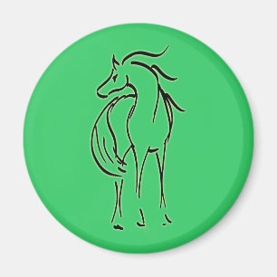 Horse Illustratie Magnet Magneet