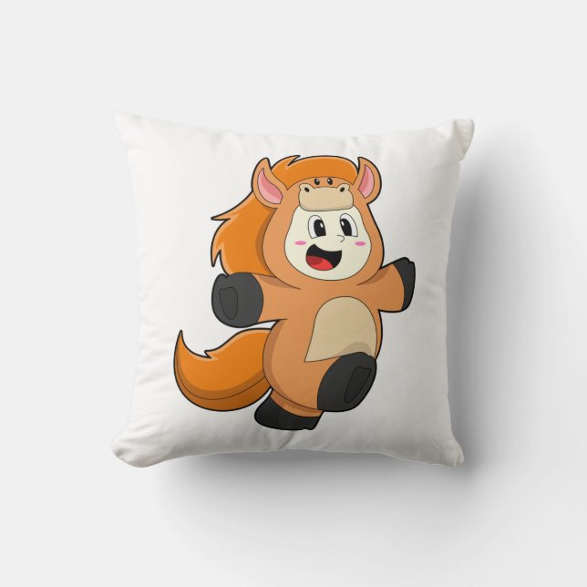 Horse in Costume Kussen (Voorkant)