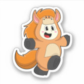 Horse in Costume Sticker (Voorkant)