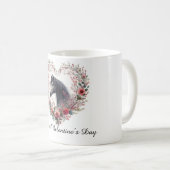 Horse in Wildflower Heart – Valentine’s Day Mug (Devant droit)