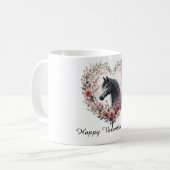 Horse in Wildflower Heart – Valentine’s Day Mug (Devant gauche)