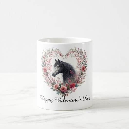 Horse in Wildflower Heart – Valentine’s Day Mug (Centre)