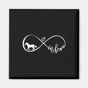 Horse Infinity symbool Liefde Paard Paardrijden Magneet