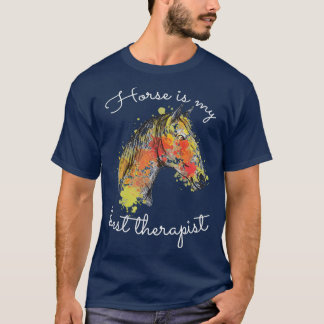 Horse is mijn beste therapeut ShortSleeve Unisex H T-shirt
