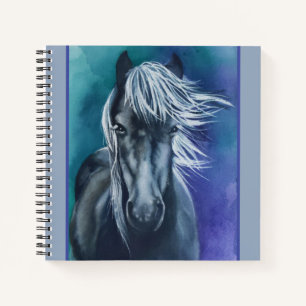 Horse Journal Aquarelle Boho Chic Ordinateur porta
