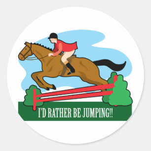 Horse Jump Ronde Sticker