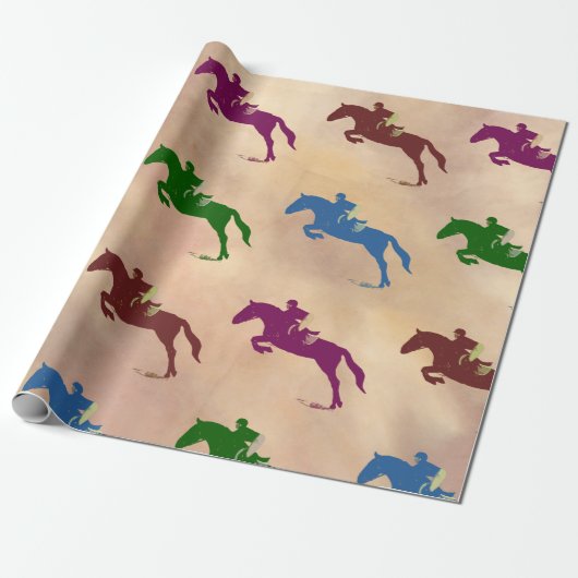 Horse Jumper Cadeaupapier (Uitgerold)