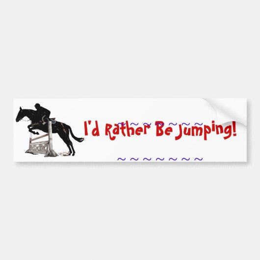 Horse Jumping Bumpersticker (Voorkant)