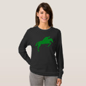 Horse Jumping - Grass Green T-shirt (Voorkant volledig)