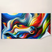 Horse kunst strandlaken (Voorkant)